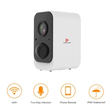 

Pripaso 1080P 2MP HD Outdoor Security IP Camera Waterproof Rechargeable Battery Cam Wireless Battery Powered WiFi Camera