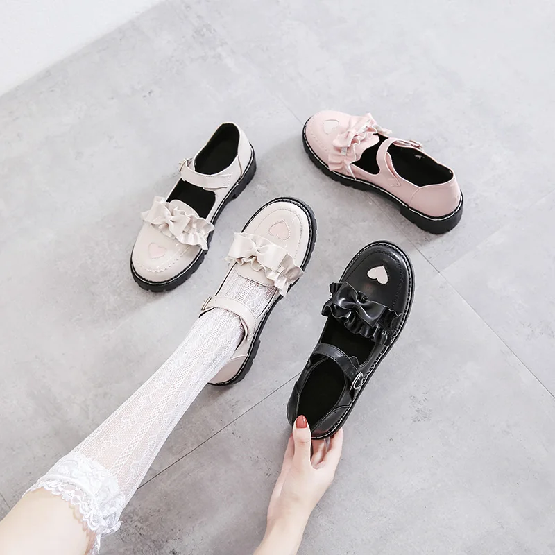 

Lolita shoes kids 2020 new summer Department middle heel cute soft sister Lolita shoes Merlot uniform JK shoes trend