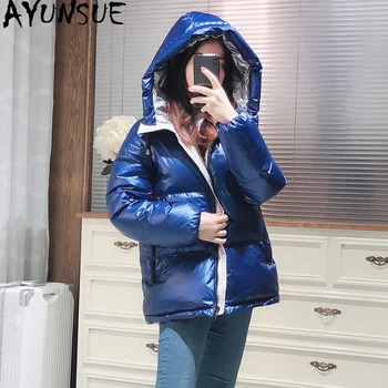 

AYUNSUE Winter White Goose Down Jacket Women Hooded Down Coat Warm Puffer Jacket Korean Parka Manteau Femme Hiver 2020 KJ3870