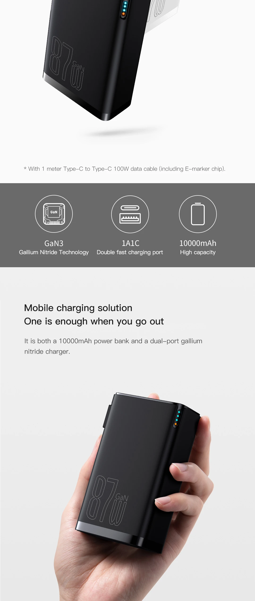 Buy Baseus Power Station 4 Hybrid GaN 87W 10000mAh Power Bank Price In Pakistan available on techmac.pk we offer fast home delivery all over nationwide.