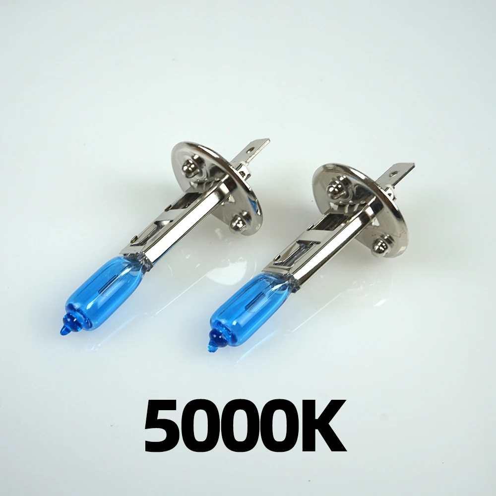1 шт. H1 12 В 55 Вт галогенная лампа для автомобилей 4200K 5000K белый светильник голубое кварцевое стекло H1 автомобильный галогенный головной светильник мотоциклетный светильник