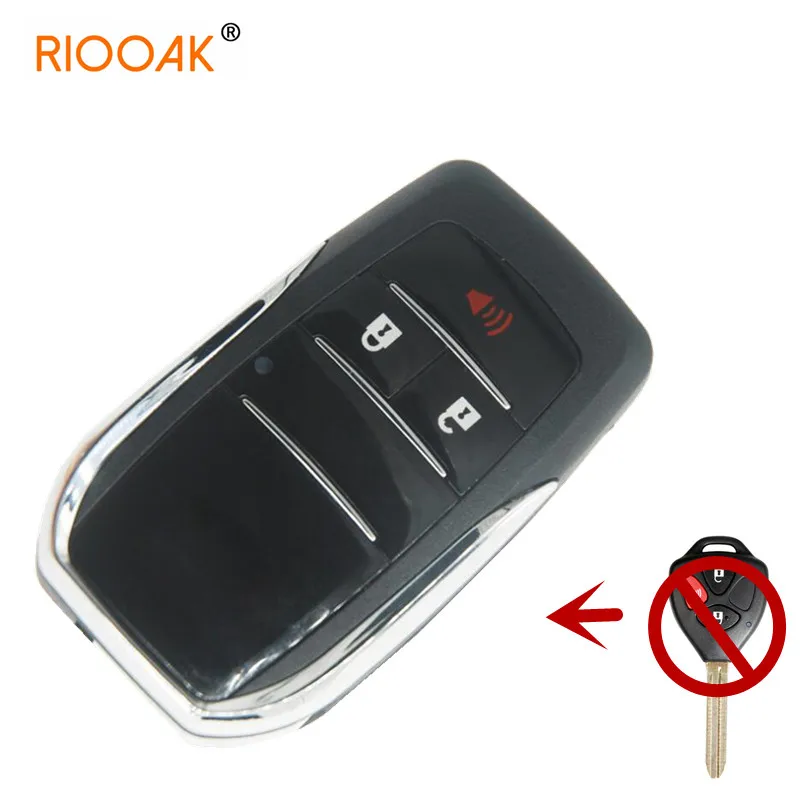 

2 + 1 кнопочный Корпус Ключа модифицированный складной пульт дистанционного управления для Toyota AV4 Wish Camry Hiac Corolla
