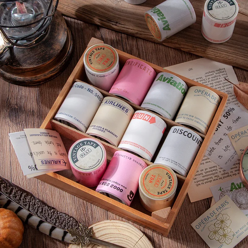 

Stranger Environment Special Paper Adhesive Tape Europe past Series INS Wind English Hand Account Base Decoration Material Singl