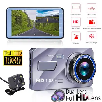 

Car Dvr Camera Dual Lens Full Hd 1080p Wide Angle Dual Lens 4 Inch 2.5D Mini Night Vision Car Camcorder Front Back Car DVR Cam