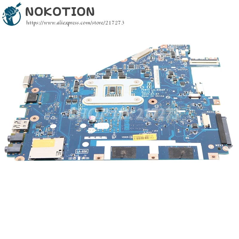 Материнская плата NOKOTION для ноутбука Acer aspire 5742 5733 5742Z 5733Z MBRJY02002 определенное