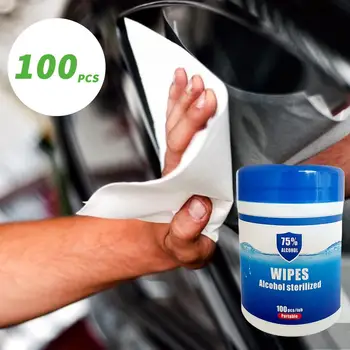 

100 Sheets/Pack 75% Alcohol Wet Wipes Disposable Sterilization Wipes Cleaning Wipes Skin Toys Cleaning