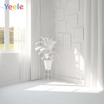

Interior Room White Curtain Window Sunshine Newborn Baby Portrait Custom Vinyl Backdrop Photography Background For Photo Studio