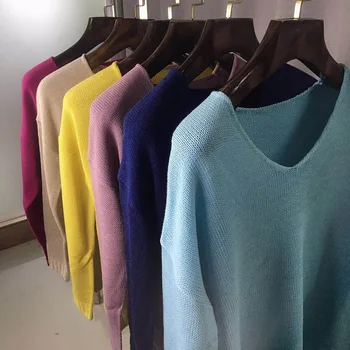 

Womens Plus Size V Neck Long Sleeve Waffle Knit Top Loose Pullover Sweater Oversized Top TT@88