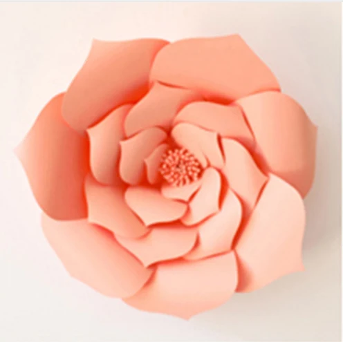 1Pc 40cm pink 1 шт. бумажные цветы ручной работы большие гигантские поддельные бумажные цветы Свадебные украшения розы искусственные поделки для детской цветочной бумаги цветок - Цвет: 1Pc 40cm pink