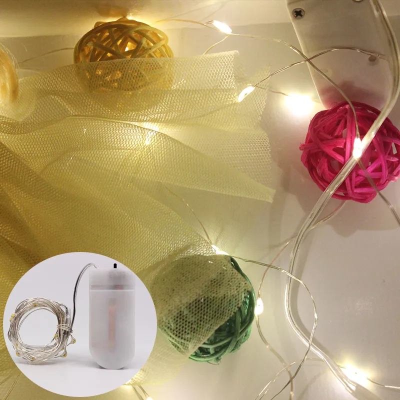 

1-5M Fairy Light CR2032 Battery Powered LED Mini Christmas Light Copper Wire String Light For Wedding Xmas Garland Party Indoor