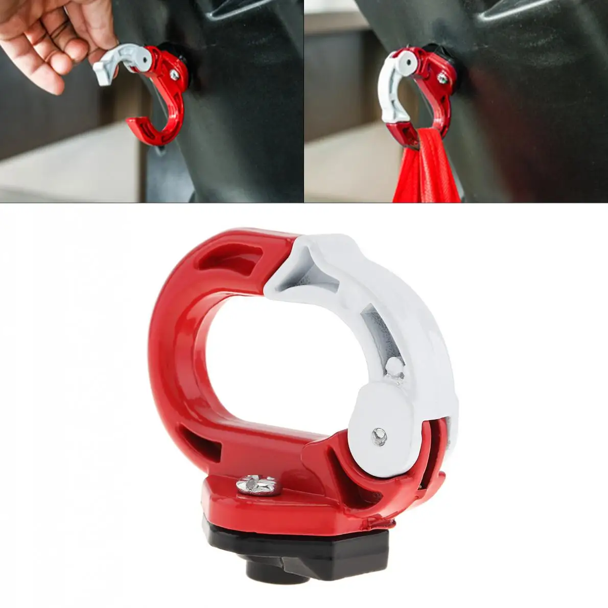 Type O Hook Aluminium Alloy Luggage Helmet Holder Motorcycle Parts Bag Bottle Hook Hanger for Scooter Bicycle Electric Vehicle