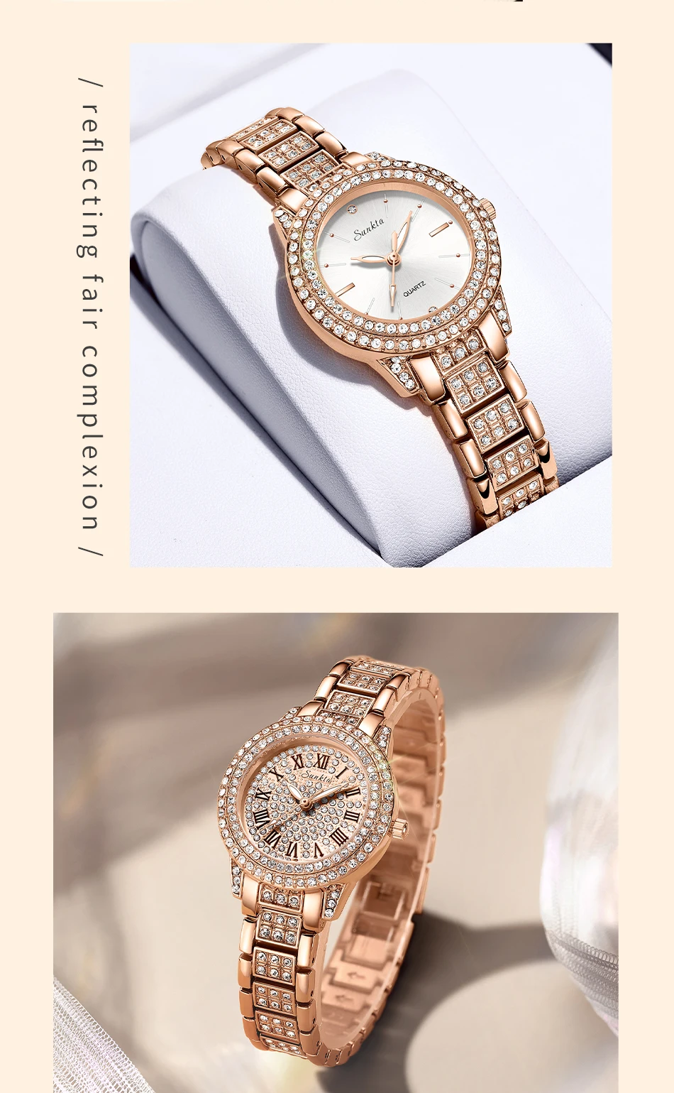 Reloj de moda para mujer con diamantes, reloj de marca de lujo para mujer, pulsera informal para mujer, relojes de cristal femeninos_voghion.com