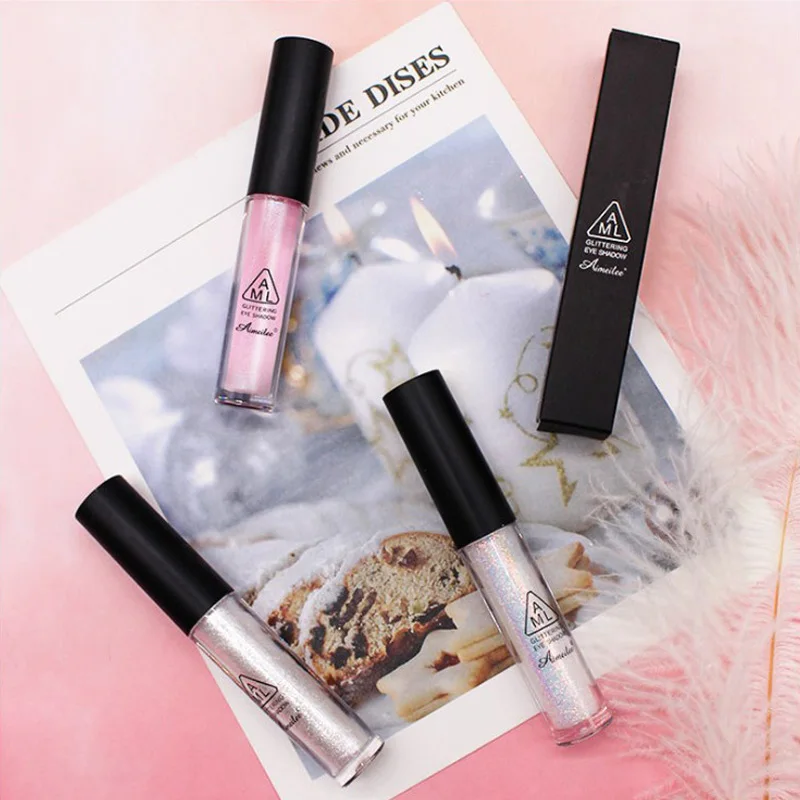 1pcs Diamond Glitter Eyeshadow Women Makeup Nude Shimmer Liquid Eye Shadow Mineral Pigment Long-Lasting Cosmetics Maquillaje