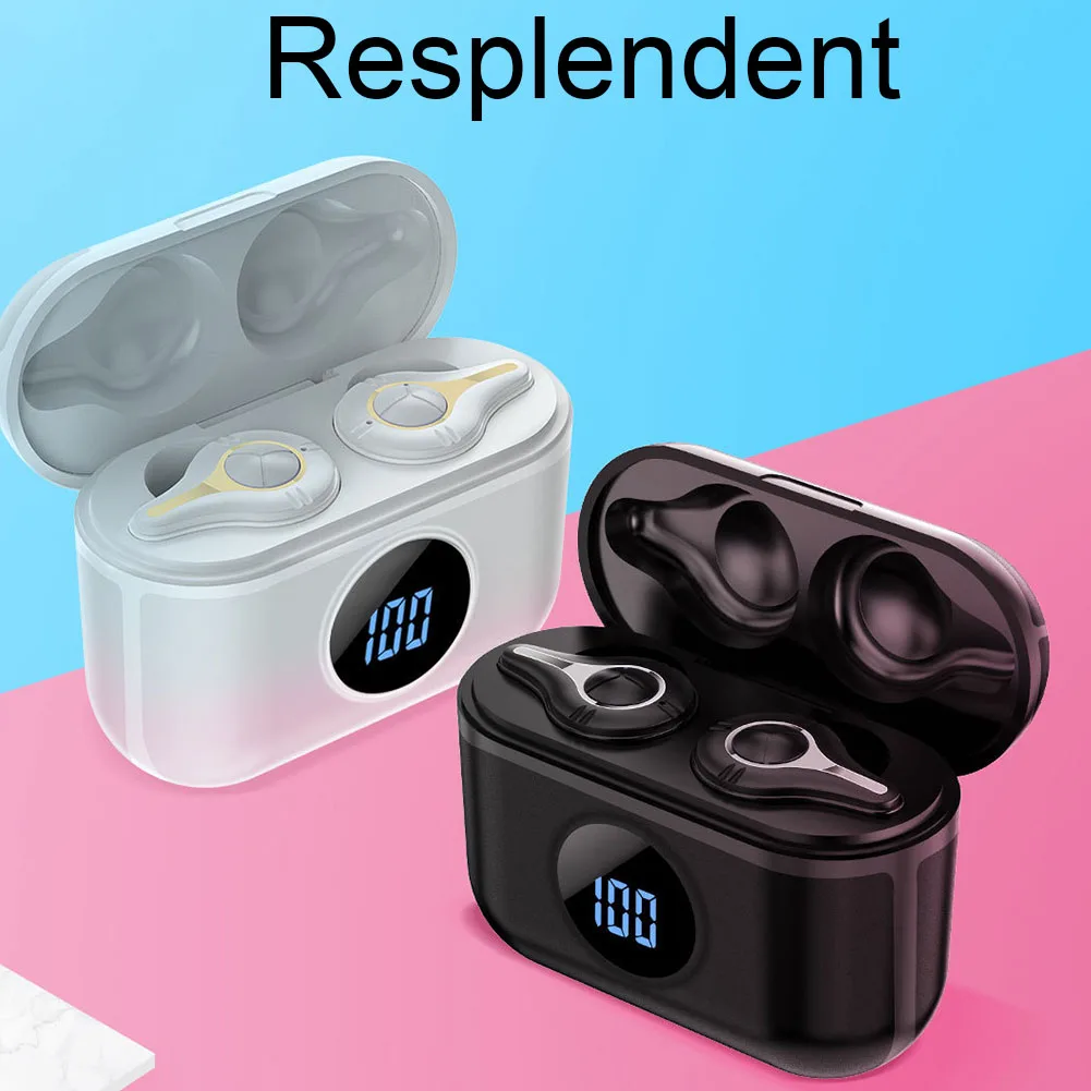 Мини зарядное устройство портативный спортивный светодиодный индикатор Hands Free IPX5 Водонепроницаемый Открытый Bluetooth 5,0 ЖК-дисплей беспроводные наушники