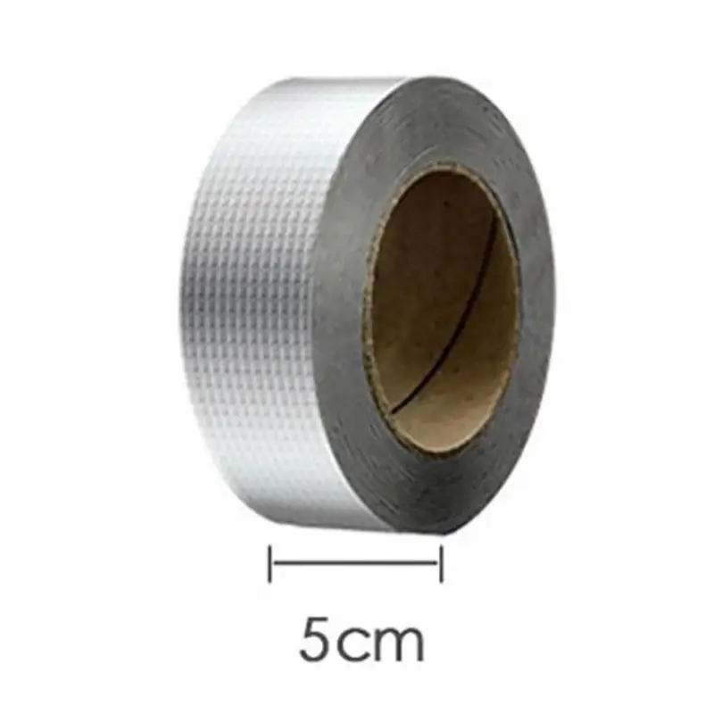 

Hot Newly Aluminum Foil Butyl Rubber Tape Self Adhesive Waterproof For Roof Pipe Repair Caulking Super Fix Duct Tape Repair Tape