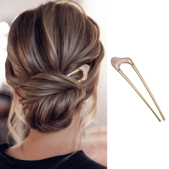 designer hair clips Hairpin U-shaped Clip Stick Bun Maker Girls DIY Hair Twist Styling Tool Hair Band Hairstyle Accessories Women butterfly hair clips Hair Accessories