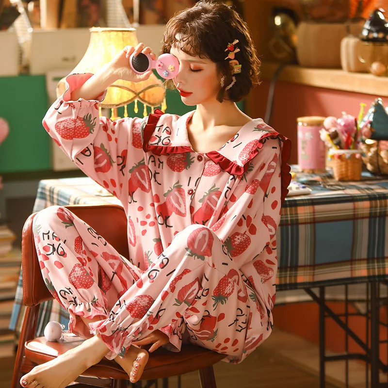 

Yellow Front Pocket Long Sleeve Long Pants Sleepwear Fashion Style Casual Style Pjs Turn Down Collar Pregnancy Nursing Clothes