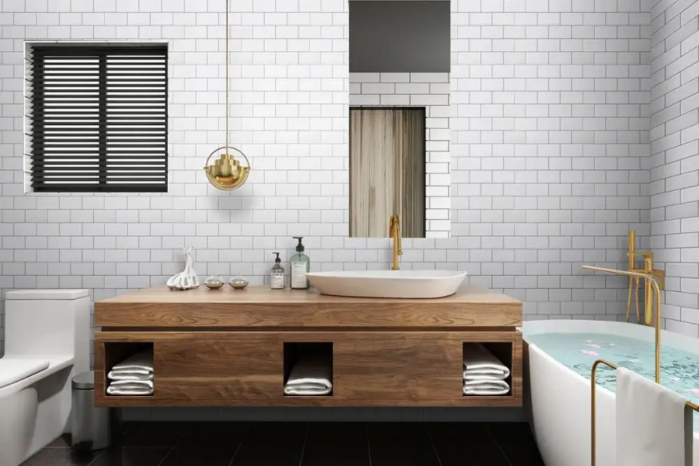 Cocotik 12 &quotx 12&quot пилинг и палка плитка Backsplash метро белый для кухни/ванной комнаты 10