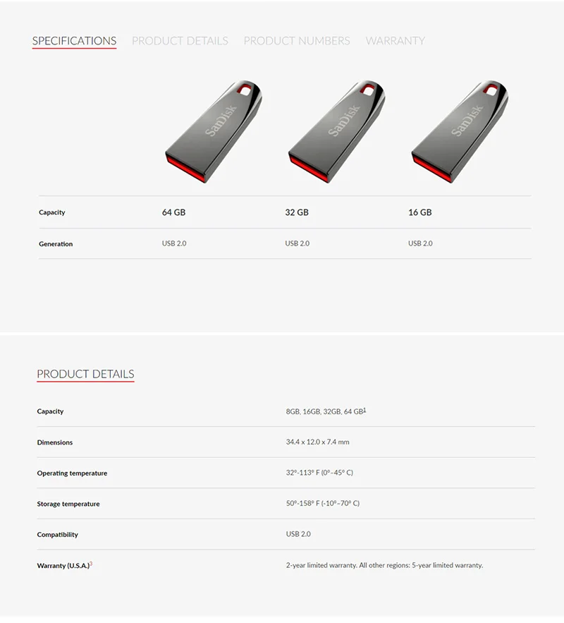 SanDisk CZ71 64 Гб USB флеш-накопитель 32 ГБ USB диск 16 ГБ USB 2,0 Мини-накопитель Флешка карта памяти U диск для компьютера
