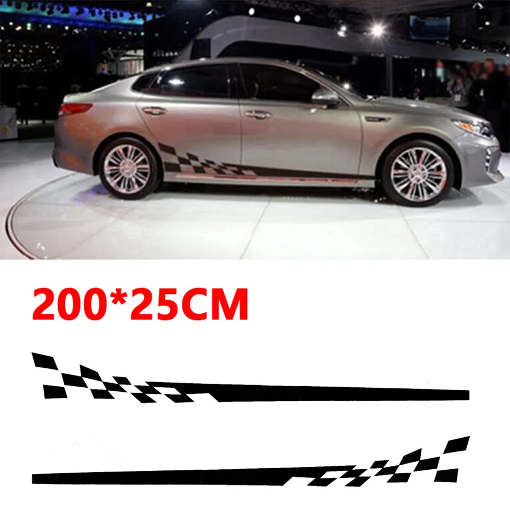 ПВХ автомобиль 200*25 см наклейки Декор DIY гонки Графический водонепроницаемый авто