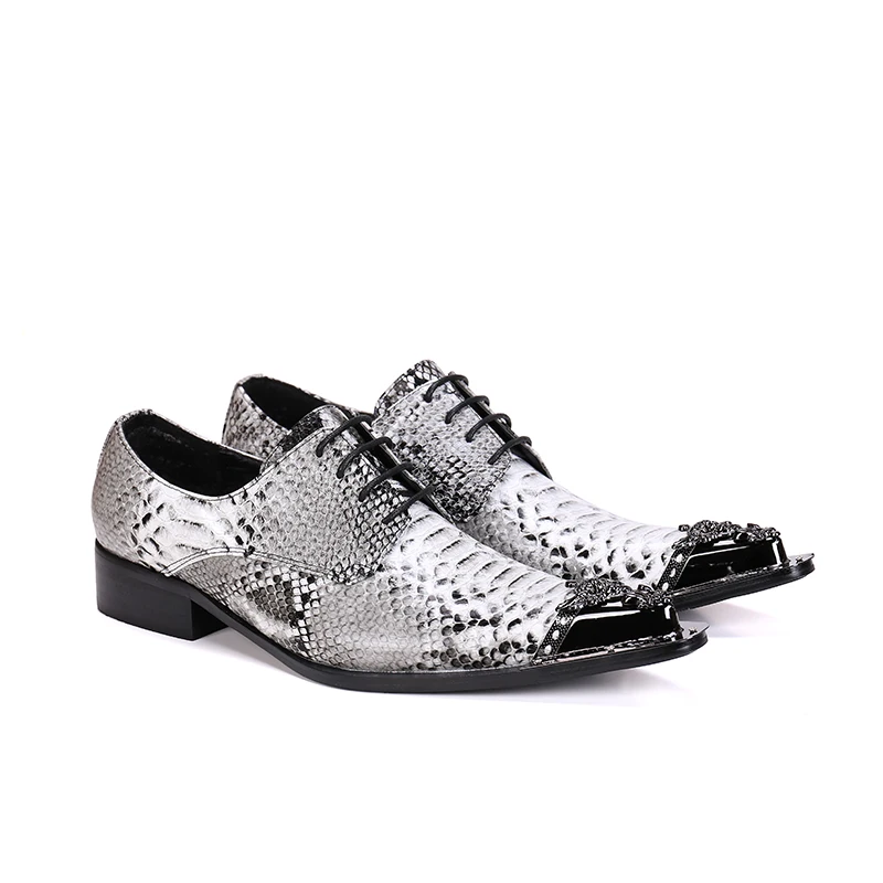 

Christia Bella Bullock Carved Metal Pointed Toe Male Genuine Leather Oxfords Shoes Fashion Party Men's Plus Size Brogue Shoes