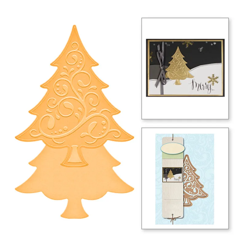 

Naifumodo 1 Pcs/lot Metal Cutting Dies Scrapbooking For Card Making DIY Embossing Cuts New Craft Christmas Tree Element die cut