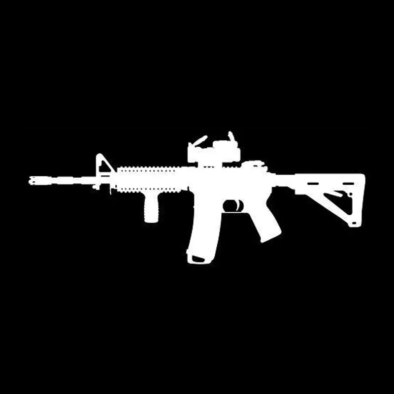 

JDM M-16 AR-15 Car-Stickers and Decals Funny Cover Scratches Decoration for Bumper Bodywork Windshield Suv Interior PVC18*4cm