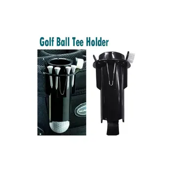 

Lotusflower 1Pc Hot Selling Black Golf Tee Ball Holder with Brush Attach to Golf Bag Golf Ball and Tee Holder