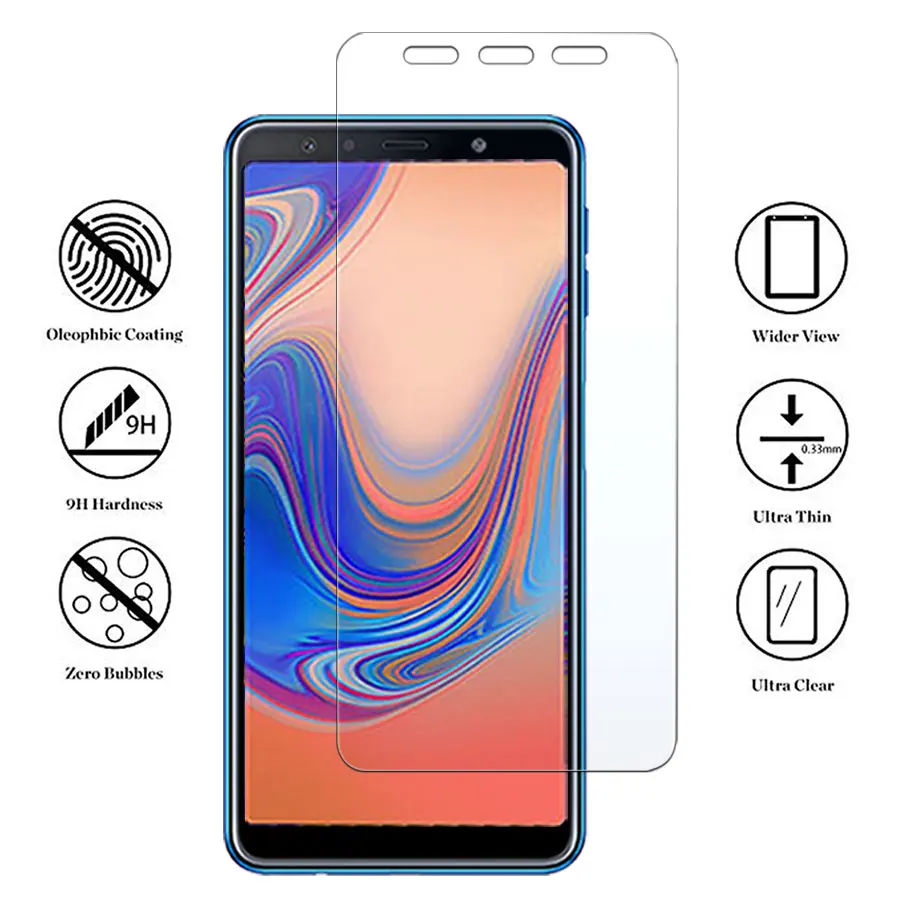 Чехол для galaxy 7, для samsung galaxy a7, a750f, бампер, чехол s on sansumg, samsum, sansung, sansun a 7, 7a, стекло, galax, стеклянная крышка, 3 шт