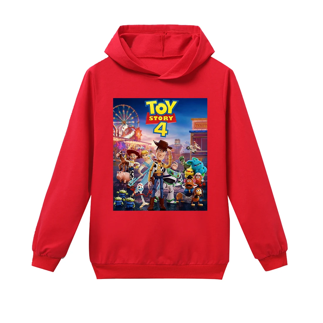 Лидер продаж года, новые толстовки с капюшоном с аниме «История игрушек 4», детские толстовки с капюшоном с 3D принтом, Детские футболки для мальчиков и девочек, футболка с длинным рукавом, топы, От 4 до 14 лет - Цвет: H1168