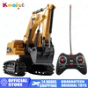 1:24 RC Car Excavator Radio Controlled Cars Tractor Model Engineering Vehicle Digging Soil Truck Sound Toys For Boys Kids Gifts 1