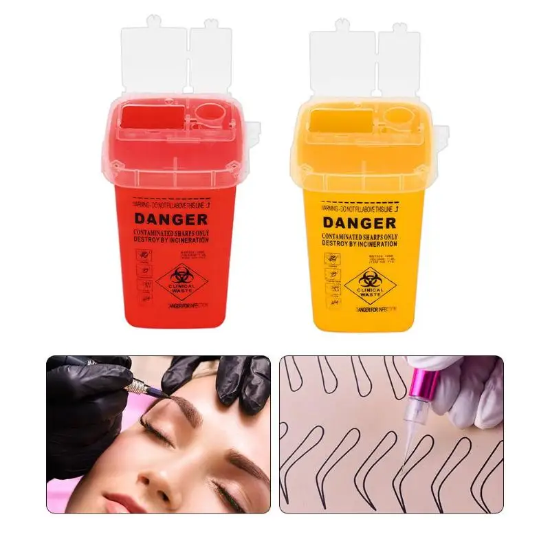 

Sharps Container Collection Box Bin Medical Capacitance Sharp Durable Biohazard Piercing Needles Tattoo Artist Waste Box