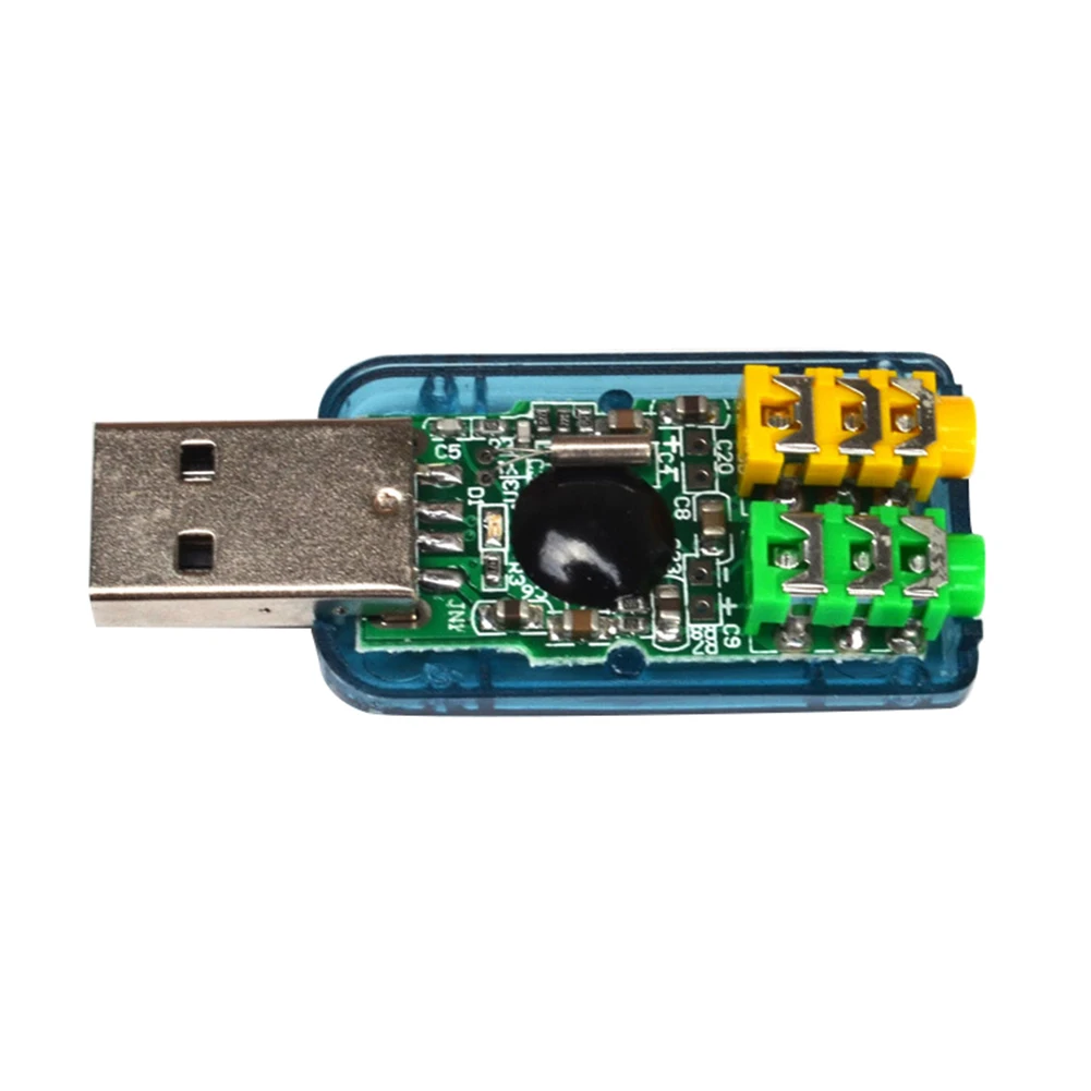 Внешняя звуковая карта USB адаптер аудио 5 1 Виртуальный 3D для 3 мм микрофона