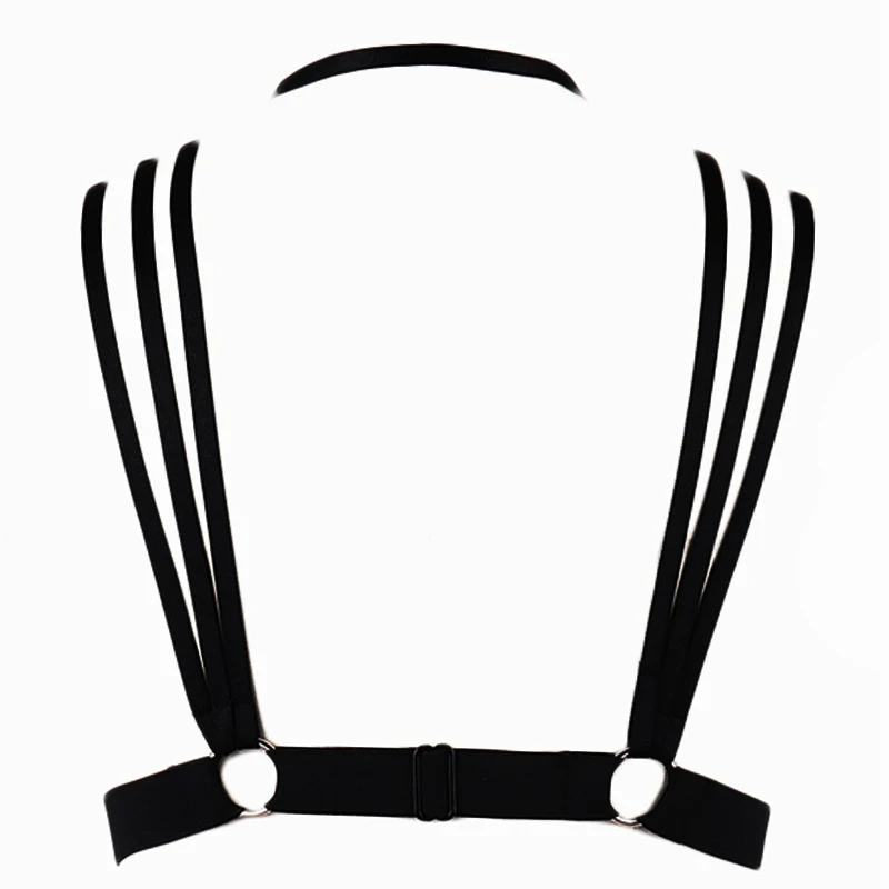 Woman Body Harness Pastel Goth Sexy Lingerie Bra Cage Festival Rave Clothes Bondage Harness Bra Belt Punk Body Cage
