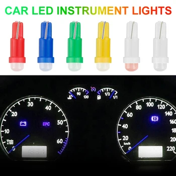 

10Pcs T5 led car dashboard light instrument automobile door Wedge Gauge reading lamp bulb 12V Car Styling