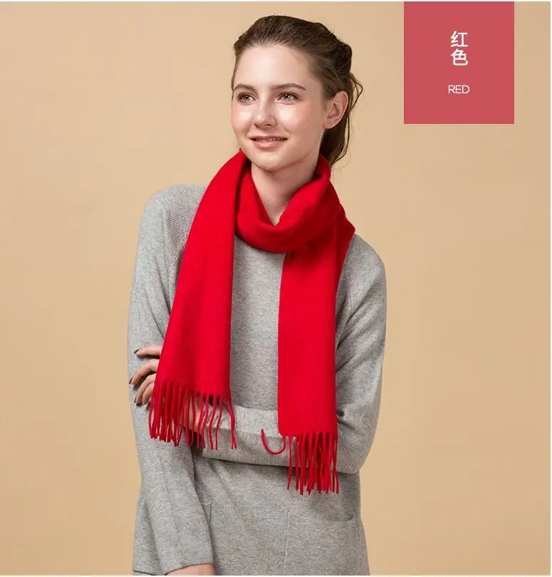 01 red Шарф унисекс,, женский, мужской, лучшее качество, кашемир,, шарф из пашмины, с кисточками, для женщин и мужчин, шарф, зимний - Цвет: 01 red