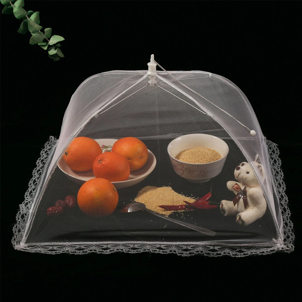 Folding Food Mesh Cover Tent Home Dining Table Kitchen Counter Meal Vegetable Fruit Umbrella Breathable Insect-proof Food Cover food cover
