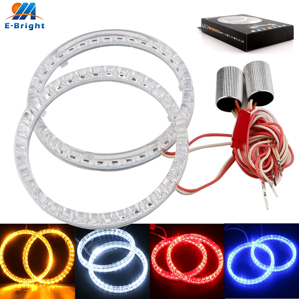 

2Pcs DC12V 3014 95mm 8000k Crystal Angel Eyes 36 SMD Led Halo Rings Cars Driving Light Fog HeadLight White Red Blue Amber 450Lm