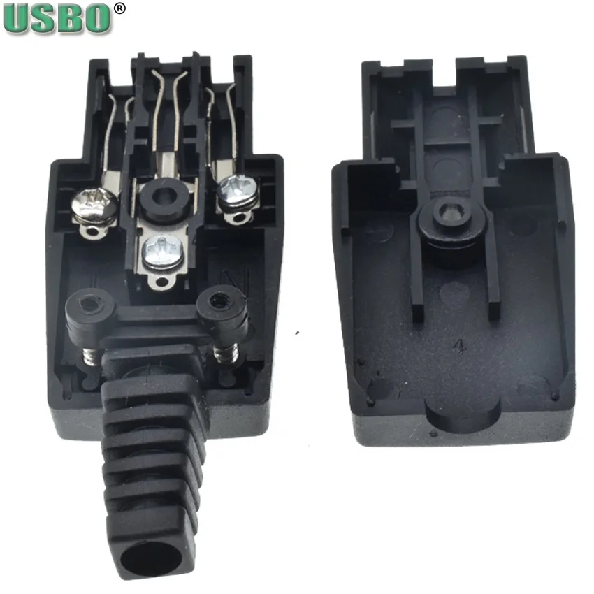 Copper IEC320 C13 C14 C15 UPS PDU Connector Power Cord Rewirable Cable Wiring Plug Male Female AC Power Socket Plug 10A Black CE power cable power cord power plug connector