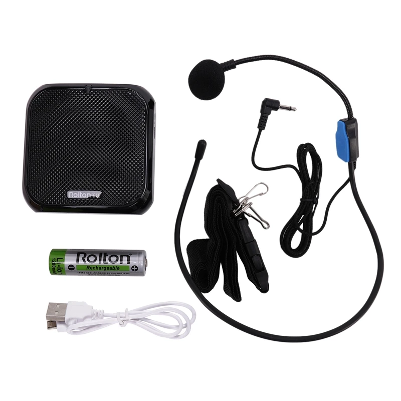 Rolton K400 Portable Voice Amplifier with Line Microphone Speaker FM Radio MP3 Teacher Training | Электроника