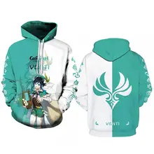 

3D Game Genshin Impact Hoodie Sweatshirt Cosplay Raglan Color sudaderas Adult/kid Streetwear xiao Venti albedo zhongli Pullovers