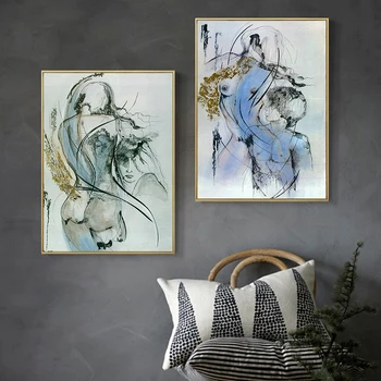 

Nude Woman Ink Painting Canvas Painting Posters and Prints Wall Art Picture for Living Room Chinese Style Home Decoration