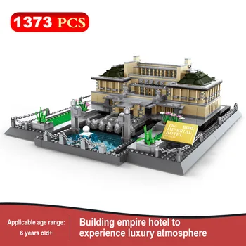 

World Famous Architecture Diamond Building Blocks 1373Pcs DIY Assembly Bricks Imperial Hotel of Tokyo Series Block Toy For Kids