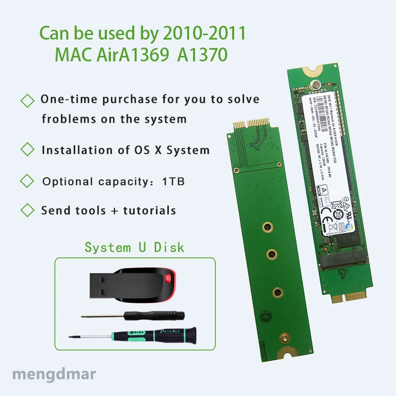 Новый 1024GB 1 ТБ SSD для 2010 2011 Macbook Air A1369 A1370 твердотельный диск MC503 MC504 MC505 MC 506 MC965 MC966 MC968