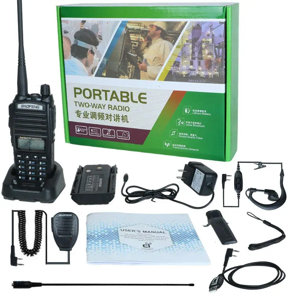 Very Cheap 4vsRB BaoFeng Walkie Talkie UV 82 Schinken Dual Band 136 174/400 520 MHz FM 8 watt 2800mAh Batterie wasserdicht Zwei Weg Radio, transceiver