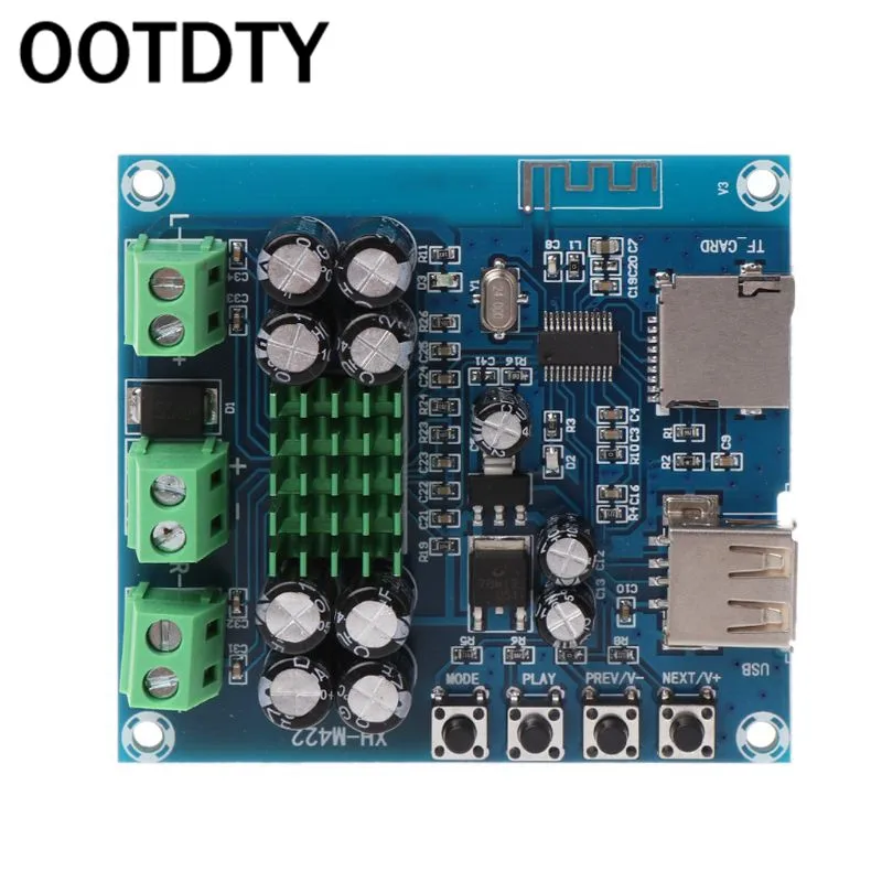 2x50 Вт DC 12-24 В TPA3116D2 двухканальный стерео Bluetooth цифровой аудио приемник усилитель плата модуль для поддержки TF карты U диск