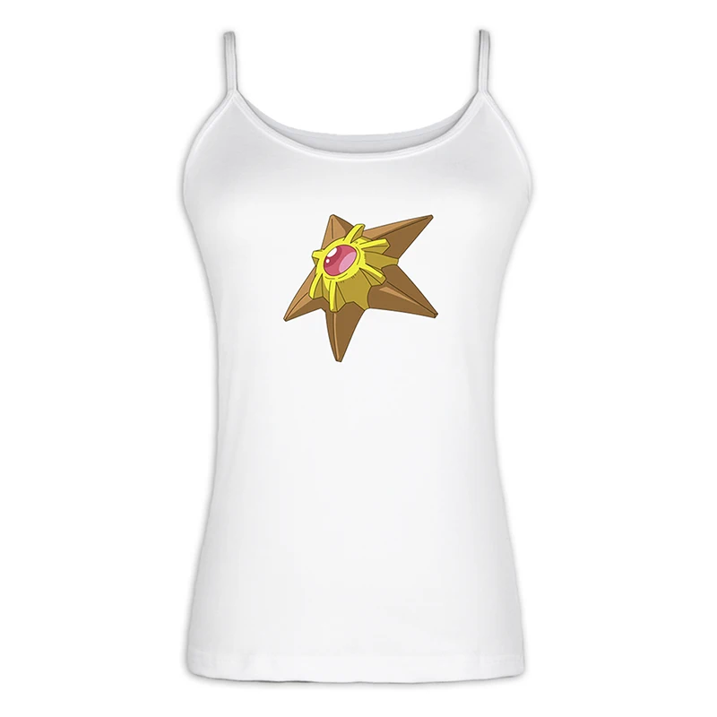 iaSingletS966W Тао 鲁斯 Staryu г-н мимов Alakazam Poliwag Lapras Покемон Gyarados сексуальные дамские, женские жилет из джерсовой ткани детский комбинезон из хлопка, топы на лямках - Цвет: iaSingletS966W