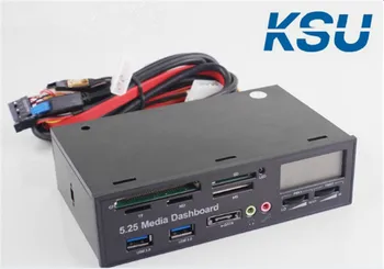 

5.25 inch CD-ROM multi-function front panel USB3.0 e-SATA SATA 4PIN IDE DC12V power supply port support SD/MMC/CF/MD/MS/XD/TF M2