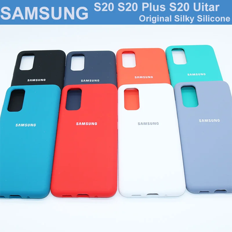 Жидкий силиконовый чехол для телефона Samsung S 20 Plus S20 защитный шелковистый мягкий