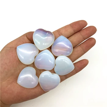 

Beautiful 1/2pcs Opal Heart Shaped Crystal Gemstone Healing Chakra Polished Decorative Quartz Crystals